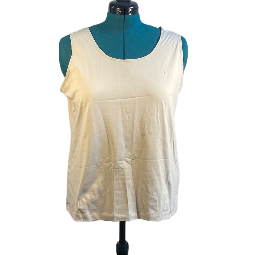 Chico’s Size 3 (16) Beige Sleeveless Tank Top in Excellent Condition